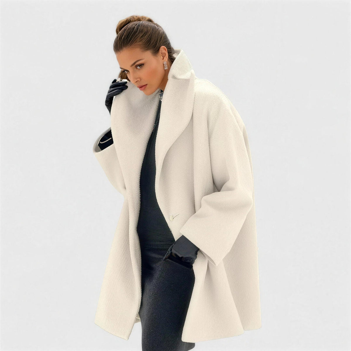 Women's Mid Length Lapel Coat
