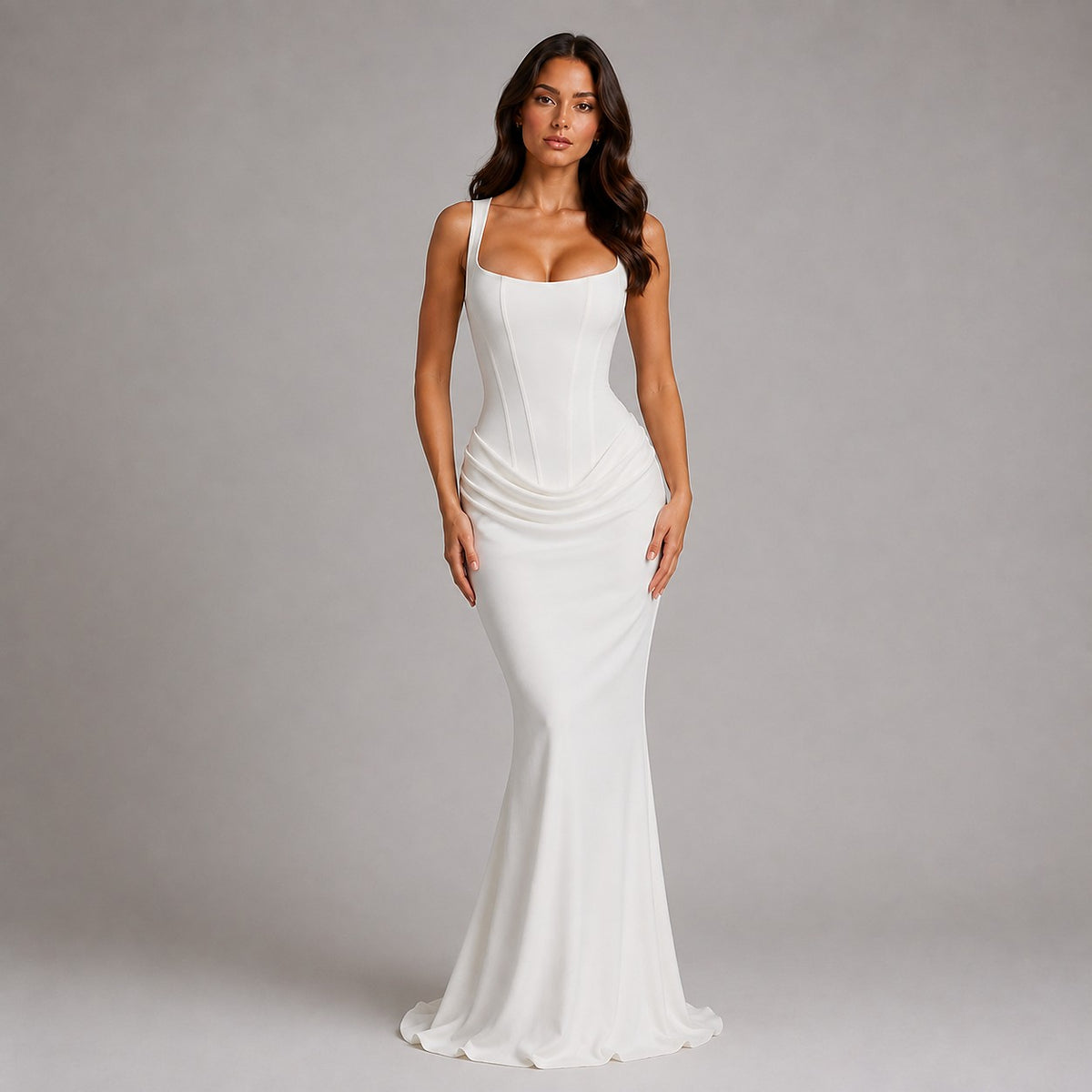 Women's Sleeveless Corset Maxi Dress