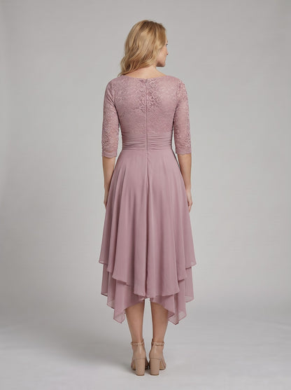 Women's Empire Waist Lace Semi Formal Dress