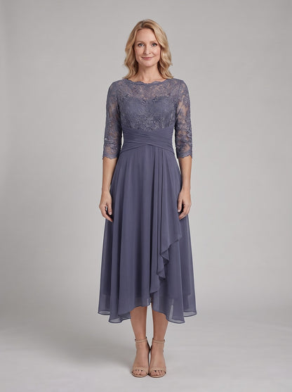 Women's Empire Waist Lace Semi Formal Dress
