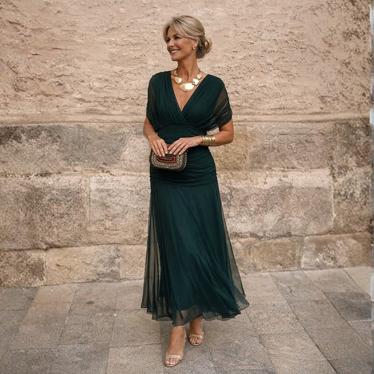 Women's Wedding Guest Off Shoulder Maxi Dress