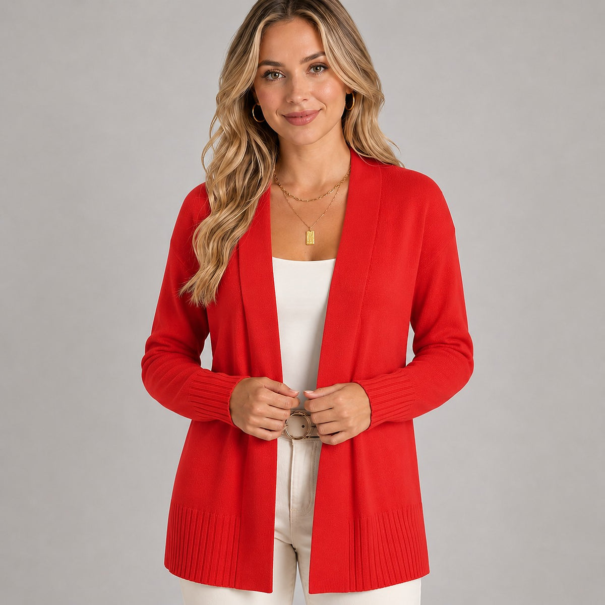 Women's Longline V Neck Cardigan