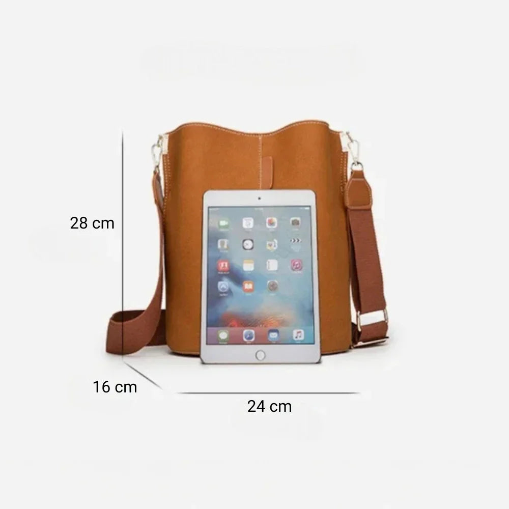 Sac bandoulière femme en simili daim