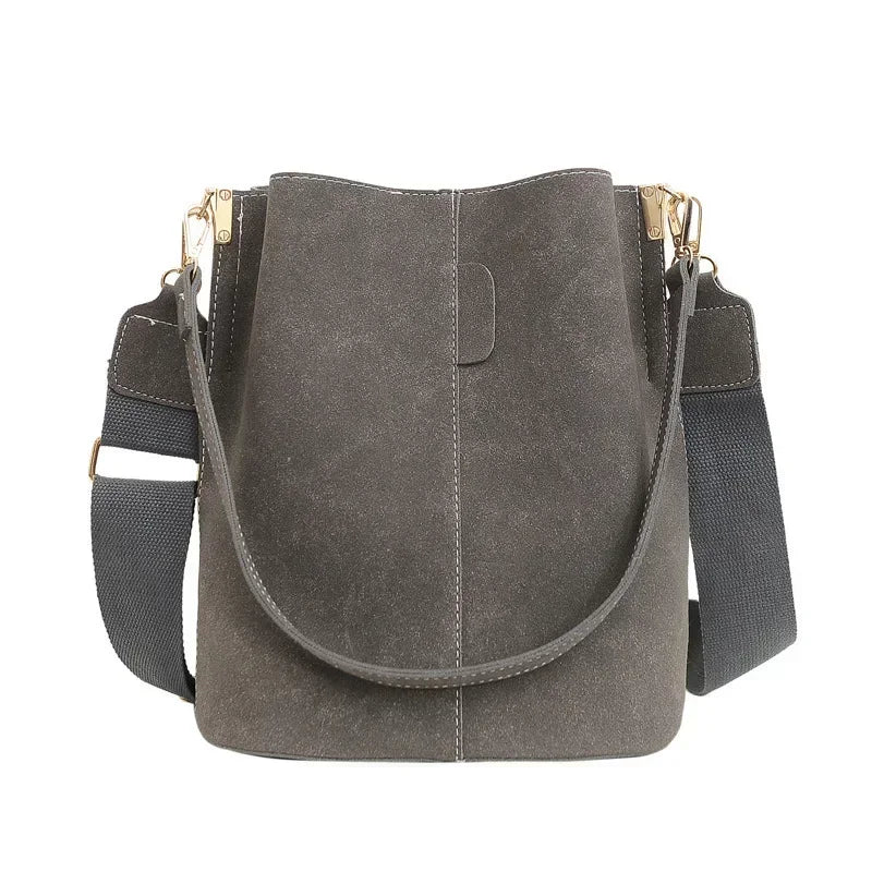 Sac bandoulière femme en simili daim