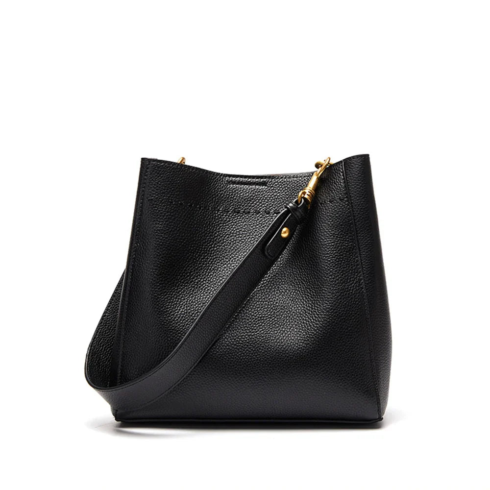 Sac seau femme en cuir de vachette