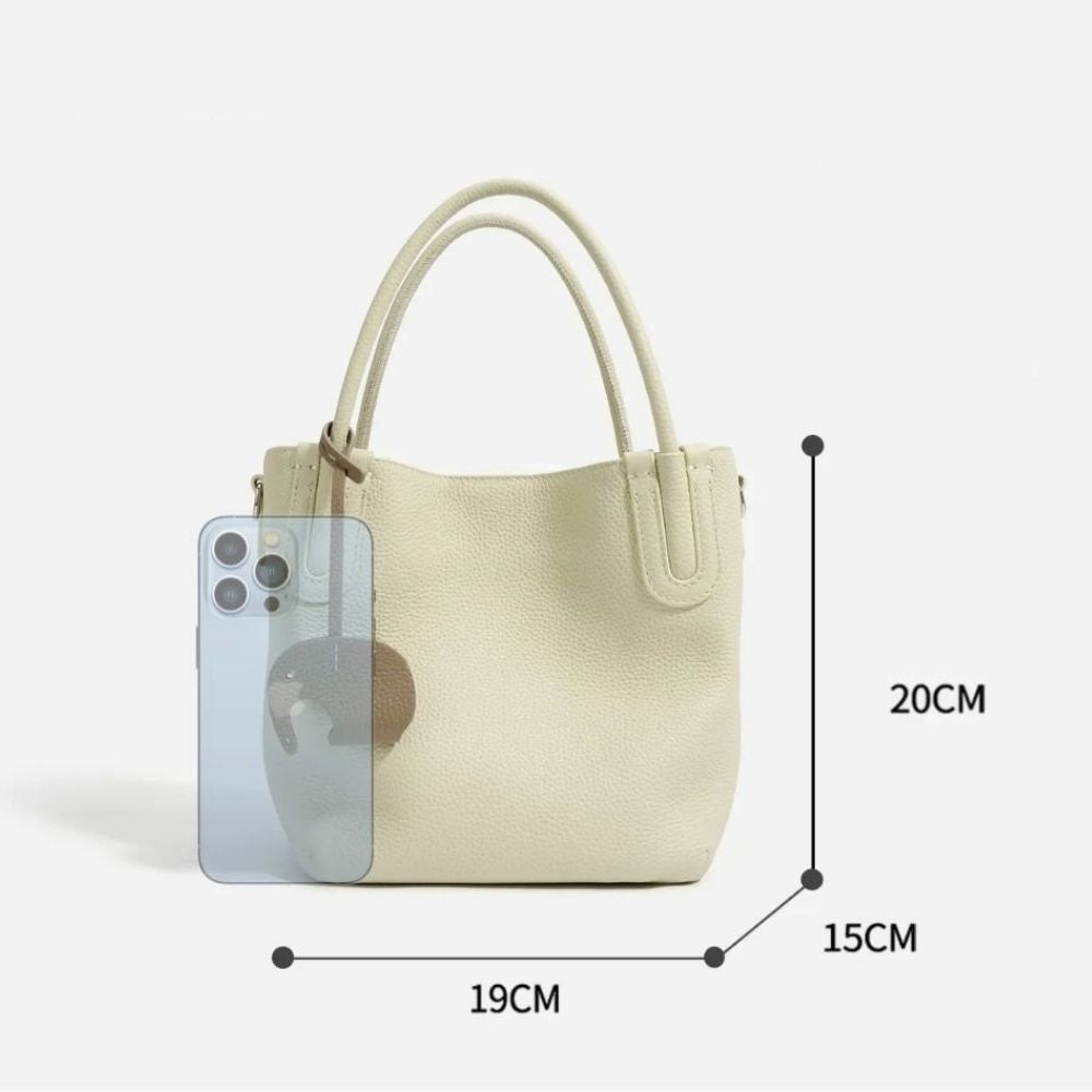 Sac seau femme en cuir véritable
