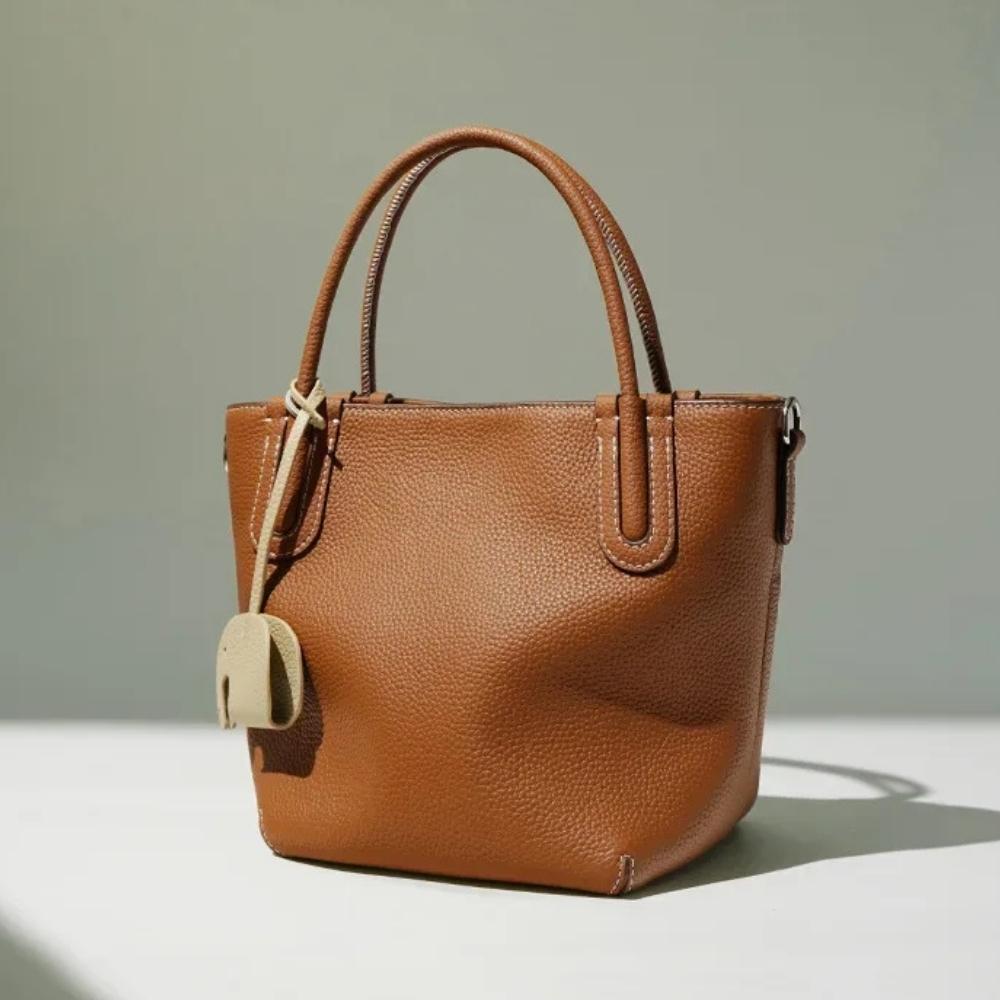 Sac seau femme en cuir véritable