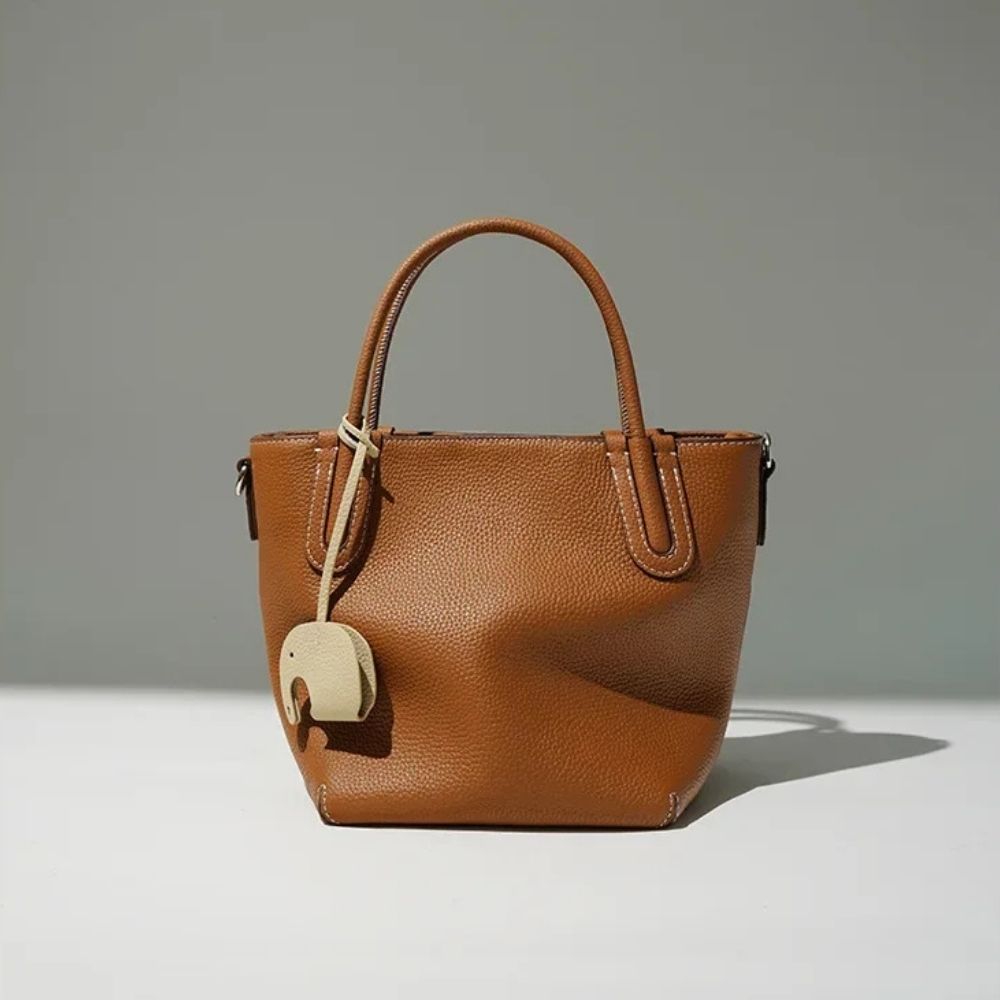 Sac seau femme en cuir véritable