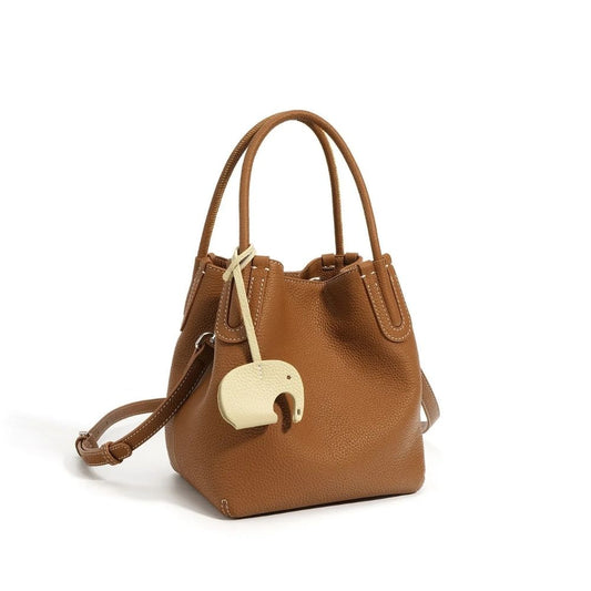 Sac seau femme en cuir véritable